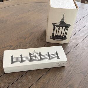 Department 56 village gazebo and gate